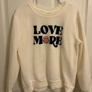 Pull over sweat shirt very very very soft on the inside